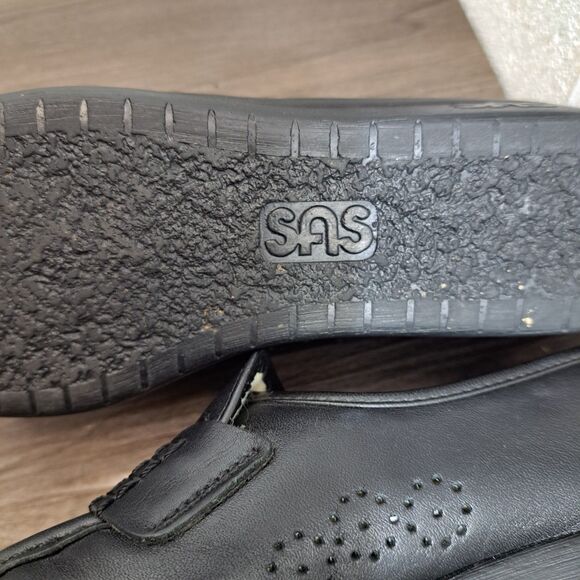 Sas Penny Loafers. Black Leather Slip On Flats Women's Loafer Size 6.5 M - Picture 9 of 10